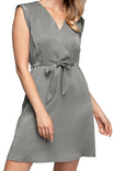 V-Neck Surplice Mini Dress