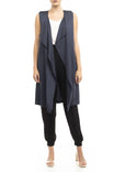 Sleeveless Shoulder Tab Vest