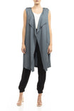 Sleeveless Shoulder Tab Vest