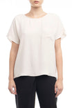 Oversized Drop Shoulder Round Neck Blouse