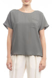 Oversized Drop Shoulder Round Neck Blouse