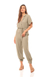 Button Down Jumpsuit