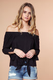 Tie Bottom Off Shoulder Blouse