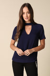 D-ring Detail Hem Blouse