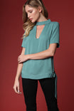 D-ring Detail Hem Blouse