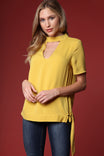 D-ring Detail Hem Blouse