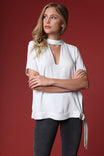 D-ring Detail Hem Blouse