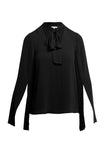Split Flare Sleeve Plunge Neck Blouse
