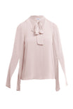 Split Flare Sleeve Plunge Neck Blouse