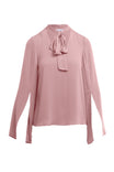 Split Flare Sleeve Plunge Neck Blouse