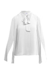 Split Flare Sleeve Plunge Neck Blouse