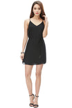 V-Neck Strappy Cross Back Dress