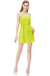 V-Neck Strappy Cross Back Dress