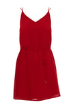 V-Neck Strappy Cross Back Dress