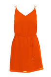 V-Neck Strappy Cross Back Dress