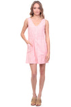 Front Button Dress With Back Cutout