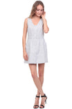 Front Button Dress With Back Cutout