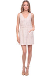 Front Button Dress With Back Cutout