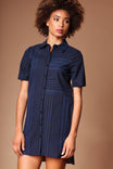Multi Direction Stripe Shirt Dress