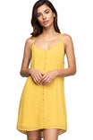 Button Down Spaghetti Strap Dress