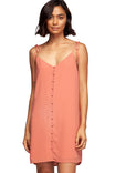 Button Down Spaghetti Strap Dress