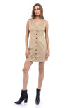 Faux Suede Bodycon Mini Dress