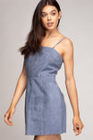 Spaghetti Strap Faux Suede Hourglass Dress