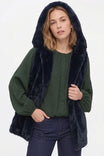 Hooded Faux Fur Vest