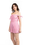 Off Shoulder Tie Sleeve Romper