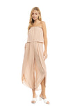Tube Top Tulip Leg Jumpsuit