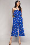 Wide Leg Print Romper