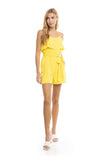 Ruffle Layered Waist Belted Romper