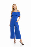 Button Down Off Shoulder Jumpsuit