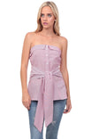 Waist Tie Stripe Top