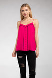 Contrast Piping Button Down Cami