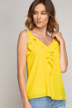 Button Down Ruffle Top