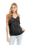 Double Layer Ruffle Cami With Tie Front
