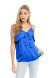 Double Layer Ruffle Cami With Tie Front