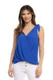 Tie Shoulder Surplice Top