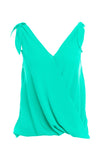 Tie Shoulder Surplice Top