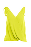Tie Shoulder Surplice Top