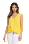Tie Shoulder Surplice Top