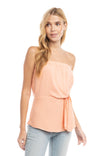 Elastic Bust Twisted Waist Tube Top