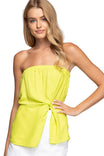Elastic Bust Twisted Waist Tube Top