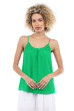 Elastic Shirring Scoop Neck Top