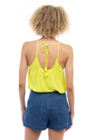 Elastic Shirring Scoop Neck Top