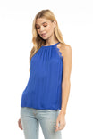 Eyelash Lace Armhole Tie Back Top