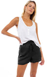 Elastic Waist Satin Shorts
