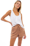 Elastic Waist Satin Shorts