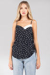 V-neck Contrast Strapped Cami